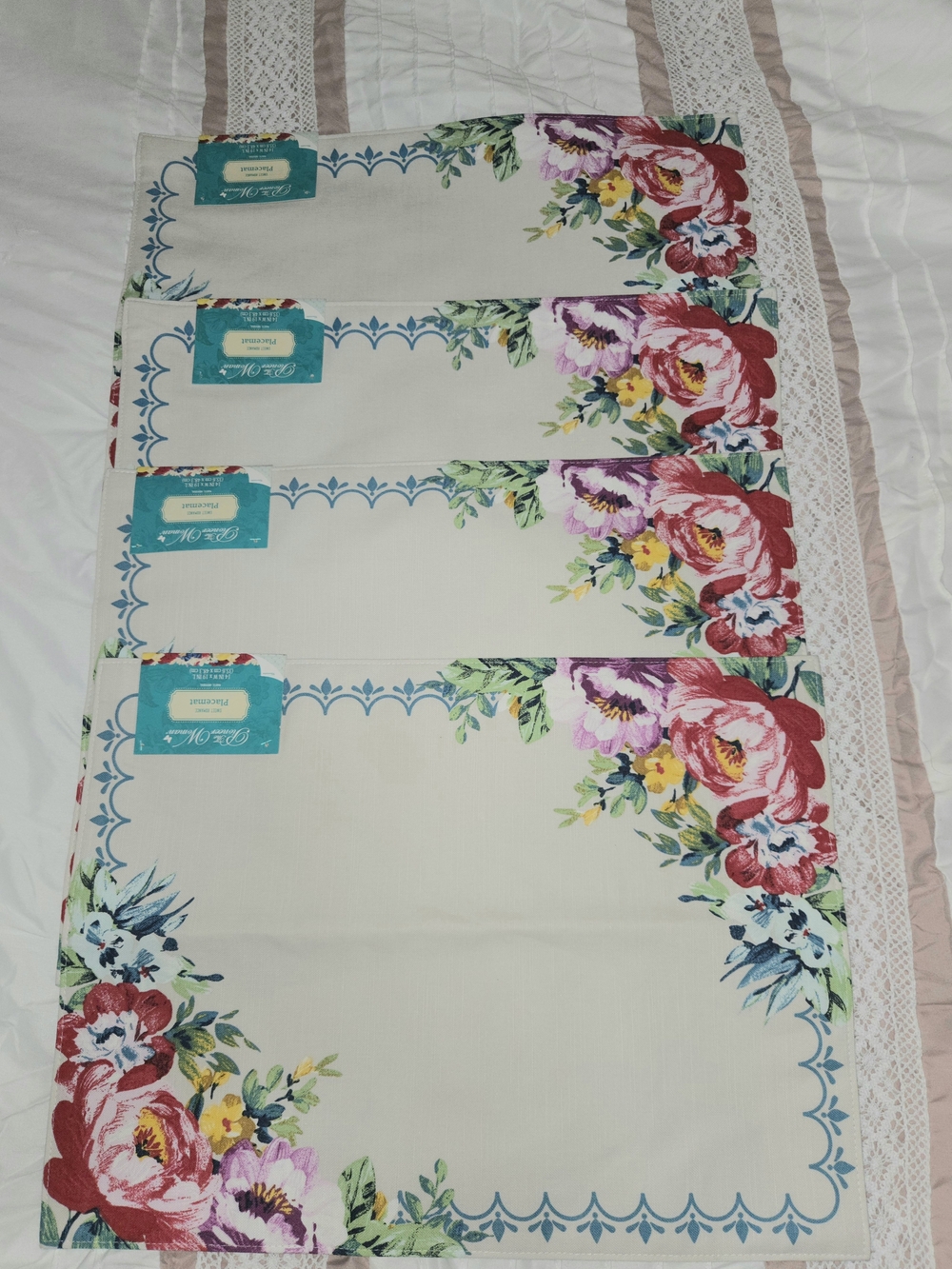 Pioneer Woman Sweet Romance Placemat 14"Wx19"L Floral Farmhouse Country